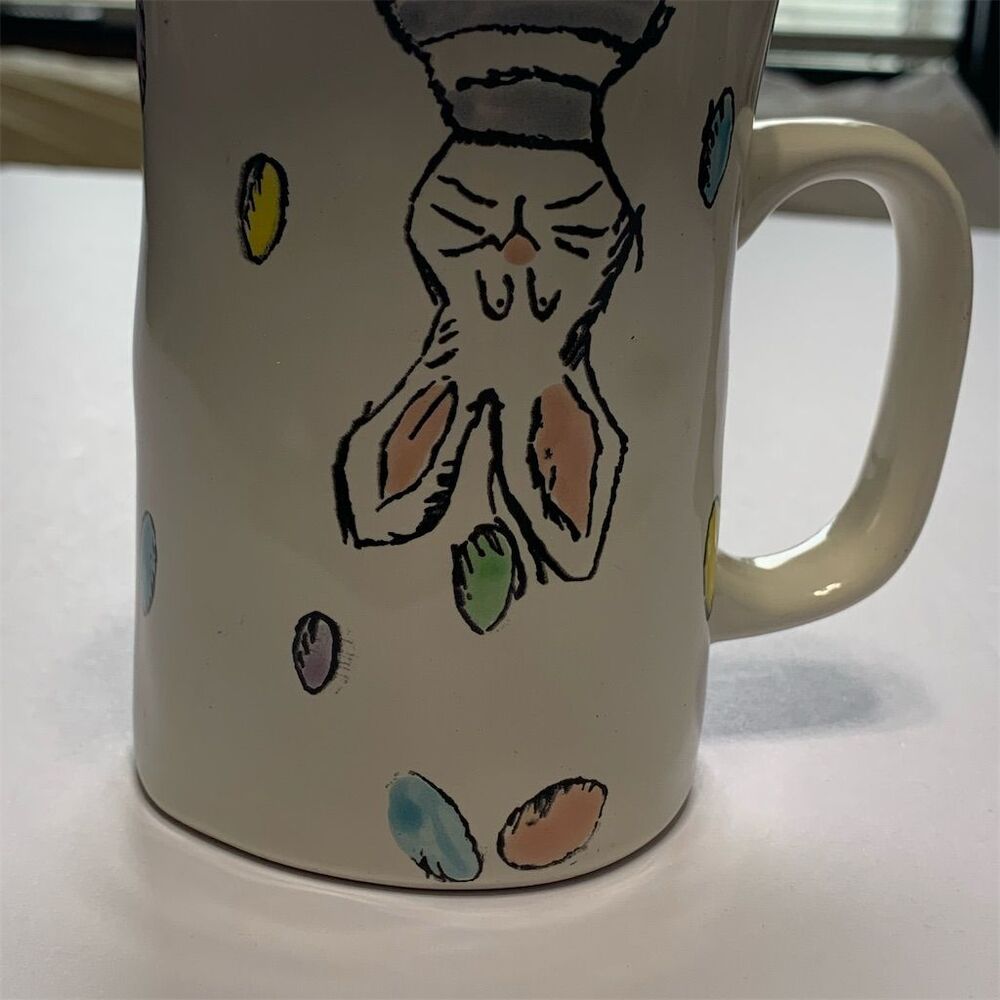 Spectrum Designz Easter Mug Upside Down Bunny with‎ Colored Eggs